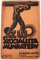 1934 Bp., Az új szocialista munkaterv, írta Surányi Lajos nyomdász a prágai parlament tagja, 32p