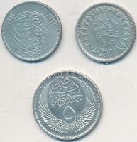 Egyiptom 1923. 2P Ag "I. Fuád" + 1937. 2P Ag "I. Fárúk" + 1957. 5P Ag T:2,2- Egypt 1923. 2 Piastres Ag "Fuad I" + 1937. 2 Piastres Ag "Farouk I" + 1957. 5 Piastres Ag C:XF,VF