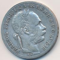 1886KB 1Ft Ag "Ferenc József / Barokk címer" T:2-
Adamo M15