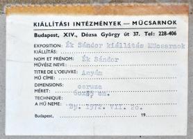 1919 Ék (Leicht) Sándor, (Alex Kiel) (1902-1975): A művész felvételi rajzai, Uitz Béla proletár tanm...