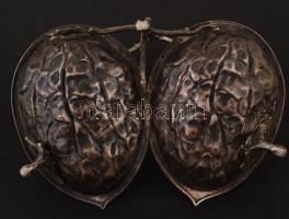 Art Krupp Berndorf fém diós kínáló, jelzett, m:21 cm, 32×21 cm