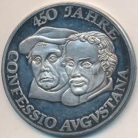 NSZK 1980. "450 éves az augsburgi hitvallás" Ag emlékérem (14.78/0.999/35mm) T:2 (PP) FRG 1980. "450 Years of Confessio Augustana" Ag commemorative medallion (14.78/0.999/35mm) C:XF (PP)