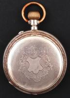 Ezüst (Ag.) több funkciós zsebóra (naptáras), jelzett, működik, bruttó:93 gr