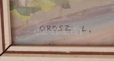 Orosz László (1928-2000): Szentendre, olaj, fa, keretben, jelzett, 56,5×69 cm