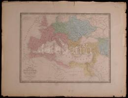 1861 E. Andriveau-Goujon: Török birodalom nagyméretű térképe acélmetszet / 1861 E. Andriveau-Goujon: Etched map of the Ottoman Empire. 70x55 cm