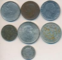 Vegyes: Svájc 1903B 5r Cu-Ni + Spanyolország 1925. 25c Cu-Ni + 1957. 25P Cu-Ni + Olaszország 1920R 1...