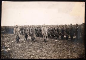 cca 1914-1917 5 db fotó Hazai Samu (1851-1942) hadügyminiszterről (1910-1917) a fronton: megszemléli...