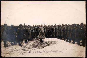 cca 1914-1917 5 db fotó Hazai Samu (1851-1942) hadügyminiszterről (1910-1917) a fronton: megszemléli...