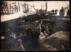 cca 1914-1917 5 db fotó Hazai Samu (1851-1942) hadügyminiszterről (1910-1917) a fronton: megszemléli...