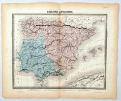 1850 Spanyolország nagyméretű térképe E. Andriveau-Goujon. Acélmetszet. / 1860 E. Andriveau-Goujon: Etched map of Spain 44x54 cm