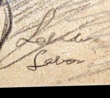 Lakner jelzéssel: Férfi akt, pasztell, papír, szélein kis sérüléssel, 31×25,5 cm