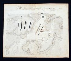 A mohácsi ütközet vázlatrajza, Pécs, 1846, "Rajz Leutliner János elbocsátott cs. k. bombász, 30...