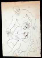 BM jelzéssel: Kisugárzás, tus, papír, 30×21 cm