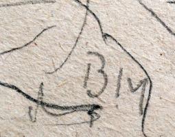 BM jelzéssel: Kisugárzás, tus, papír, 30×21 cm