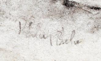 Olvashatatlan jelzéssel: Szerelmesek, pasztell, papír, 30×18,5 cm