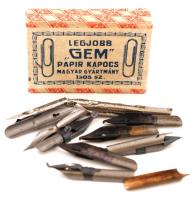 10 db különféle tollhegy eredeti "Gem" dobozban