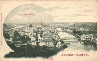 Győr - 3 db régi képeslap / 3 old postcards