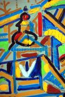 Kozma István (1937- ): Nagybányai táj, olaj, vászon, jelzett, 50×100 cm