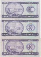 1975. 500Ft + 1990. 500Ft (2x) T:I,I- hajtatlanok