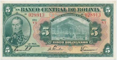 Bolívia 1928. 5B T:restaurált Bolivia 1928. 5 Bolivianos C:restored
