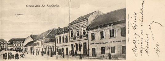 Karlóca/Karlowitz Hauptplatz Panoramakarte