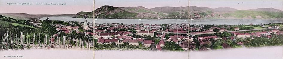Nagymaros és Visegrád 3 részes panorámalap  (megragasztva)