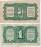 Holland Kelet-India 1943. 50c + 1G T:III
Netherlands East Indies 1943. 50 Cents + 1 Gulden C:F