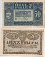 60db-os vegyes magyar korona bankjegy tétel T:vegyes