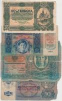 20db-os magyar és osztrák korona bankjegy tétel T:vegyes