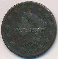 Amerikai Egyesült Államok 1820. 1c Cu T:3 ütésnyom
USA 1820. 1 Cent Cu C:F ding