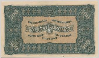 1923. 500K "Magyar Pénzjegynyomda Rt. Budapest" T:I-
Adamo K34