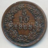 Ausztria 1885. 5/10Kr Cu T:2 ph. Austria 1885. 5/10 Kreuzer Cu C:XF edge error