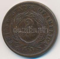 Amerikai Egyesült Államok 1865. 2c Cu-Sn-Zn T:3 USA 1865. 2 Cents Cu-Sn-Zn C:F