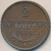 Ausztria 1848A 2Kr Cu T:2 Austria 1848A 2 Kreuzer Cu C:XF KM# 2188