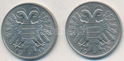 Ausztria 1934-1935. 1Sch Cu-Ni (2xklf) T:2
Austria 1934-1935. 1 Shilling Cu-Ni (2xdiff) C:XF