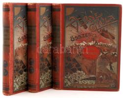 Verne, Jules: A Föld felfedezése. A híresebb utazók története a legrégibb időktől a XVIII-ik századig. Bp., 1910-1911, Franklin. Kissé kopott, gazdagon díszített vászonkötésben, kötetenként változó, de nagyrészt jó állapotban.