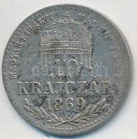 1869KB 10Kr Ag "Ferenc József" T:2- ph. Adamo M10.1