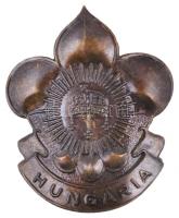 ~1940. "Hungaria" Br cserkész sapkajelvény (46x39mm) T:2