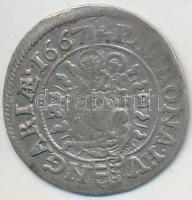 1667KB 3Kr Ag "I. Lipót" Körmöcbánya (1.53g) T:2-,3 Hungary 1667KB 3 Kreuzer Ag "Leopold I" Kremnitz (1.53g) C:VF,F Huszár 1465., Unger II 1084.