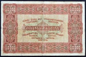 1923. 50.000K "Orell Füssli" T:III,III-
Hungary 1923. 50.000 Korona "Orell Füssli&quo...