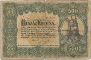 1920. 500K "Orell Füssli Zürich" T:IV szakadás Adamo K33