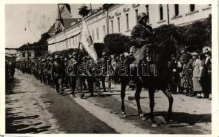 1940 Máramarossziget, bevonulás / entry of the Hungarian troops 'vissza' So. Stpl (vágott / cut)