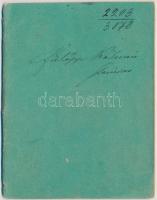 1884. "Zombori Takarékpénztár Könyvecskéje" 20 évre felvett 5000Ft kölcsönről, kitöltött oldalakkal és bélyegekkel