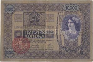 1918. 10.000K piros "MAGYARORSZÁG" körbélyegzővel T:III