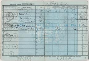 Budapest 1941. "Magyar Királyi Postatakarékpénztár Budapest" betétkönyv kitöltött oldalakk...