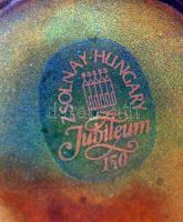 Zsolnay figurális eozin mázas váza, jelzett, hibátlan, 24cm