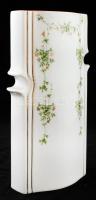 Hollóháza Erika nagy váza, matricás, jelzett, hibátlan, 35cm