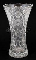 Csiszolt kristály váza, hibátlan, m: 30 cm / crystal vase