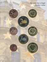 Litvánia 2004. 1c + 2c + 5c + 10c + 20c + 50c + 1€ + 2€ próbaveretek, szettben, ...