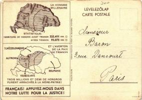 Paris, Place de la Concorde; Budapest, Place de la Liberté; Irredenta postcard, Trianon on the backs...